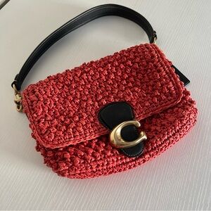 Red Coach Soft Tabby Shoulder Bag